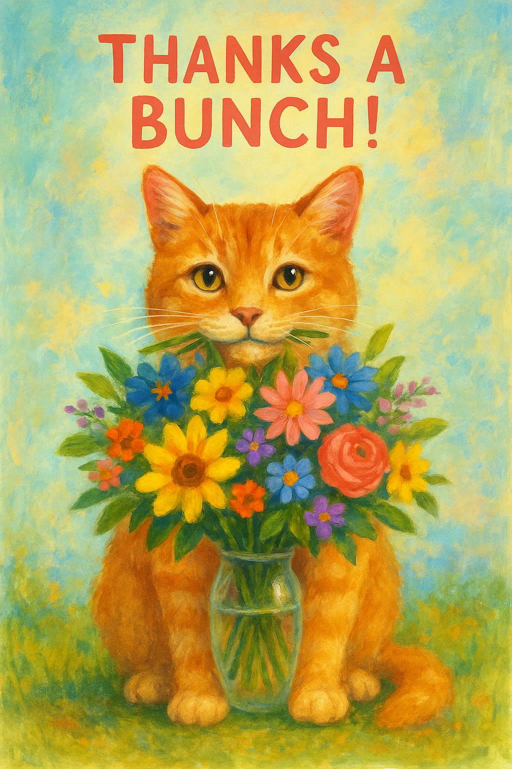 Thank You Cat Flowers