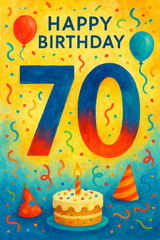 70th Birthday Cake