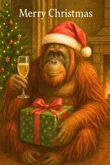 Christmas Card Orangutan